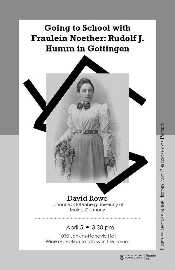 Noether Lecture April 19