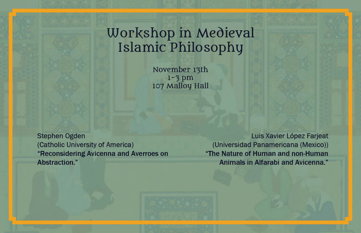 Workshop In Medieval Islamic Philosophy